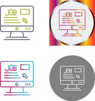 Online Job Icon Design vector