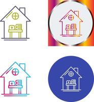 Home Work Place Icon Design vector