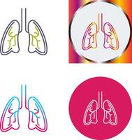 Lungs Icon Design vector