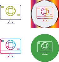 Monitor Icon Design vector