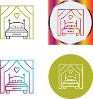 Bed Icon Design vector