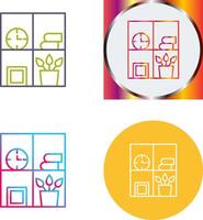 Bookshelf Icon Design vector