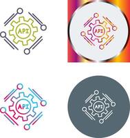 Api Icon Design vector