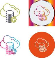 Cloud Data Icon Design vector