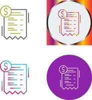 Bill Icon Design vector