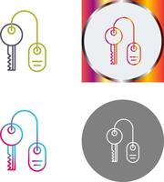 Room key Icon Design vector