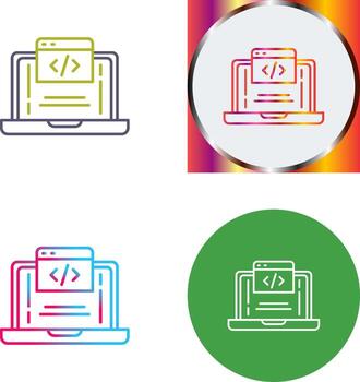 Coding Icon Design vector