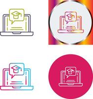 E Learning Icon Design vector