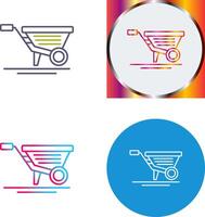 Wheelbarrow Icon Design vector