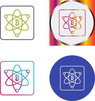 Bitcoin Science Icon Design vector