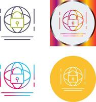 Internet Security Icon Design vector