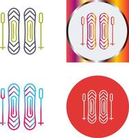 Ski Sticks Icon Design vector