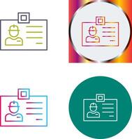 Identity Card Icon Design vector