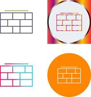 Brick wall Icon Design vector