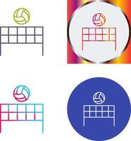 Beach Volleyball Icon Design vector