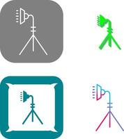 Unique Light Stand Icon Design vector