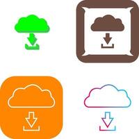 Unique Download from Cloud Icon Design vector