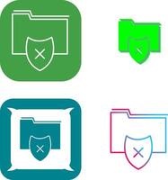 Vulnerable Folder Icon Design vector