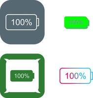 Unique Full Battery Icon Design vector