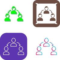 Unique Connected Profiles Icon Design vector