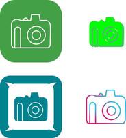 Unique DSLR Camera Icon Design vector