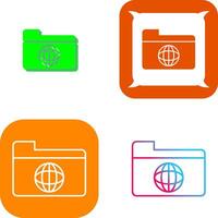 Unique Network Folder Icon Design vector