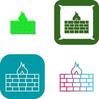 Unique Firewall Icon Design vector