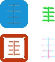 Unique Center Align Icon Design vector