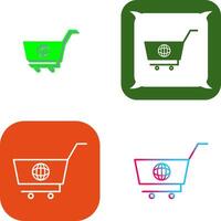 Unique Global Shopping Icon Design vector