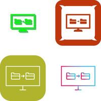 Unique File Sharing Icon Design vector