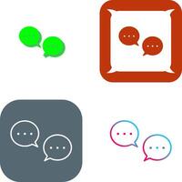 Unique Conversation Bubbles Icon Design vector