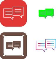 Unique Two Chat Bubbles Icon Design vector