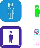 Unique Student Standing Icon Design vector