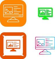 Unique Content Planning Icon Design vector