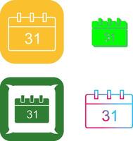 único calendario icono diseño vector