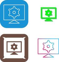 Computer Settings Icon Design vector