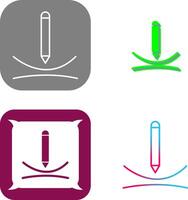 Draw Curve Icon Design vector