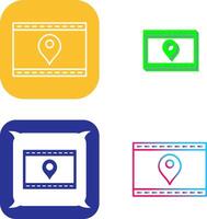 Unique Location Web Advertising Icon Design vector