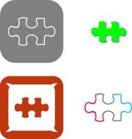 Unique Puzzle Piece Icon Design vector