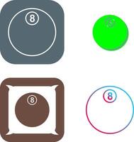 Unique Eight Ball Icon Design vector