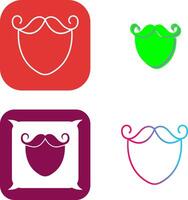 Beard and Moustache Icon Design vector