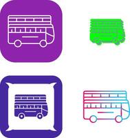 diseño de icono de autobús doble vector