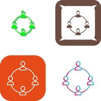 Unique Network Group Icon Design vector