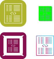 Piece of Code Icon Design vector