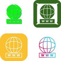 Unique World Wide Web Icon Design vector