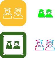 Unique Graduates Icon Design vector