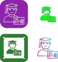 Unique Receiving Degree Icon Design vector