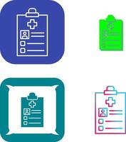 Medical Record Icon Design vector