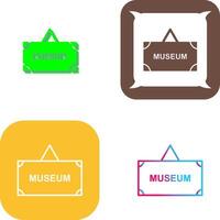 Museum Tag Icon Design vector