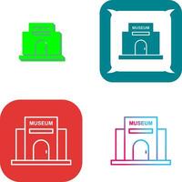 Museum Building Icon Design vector